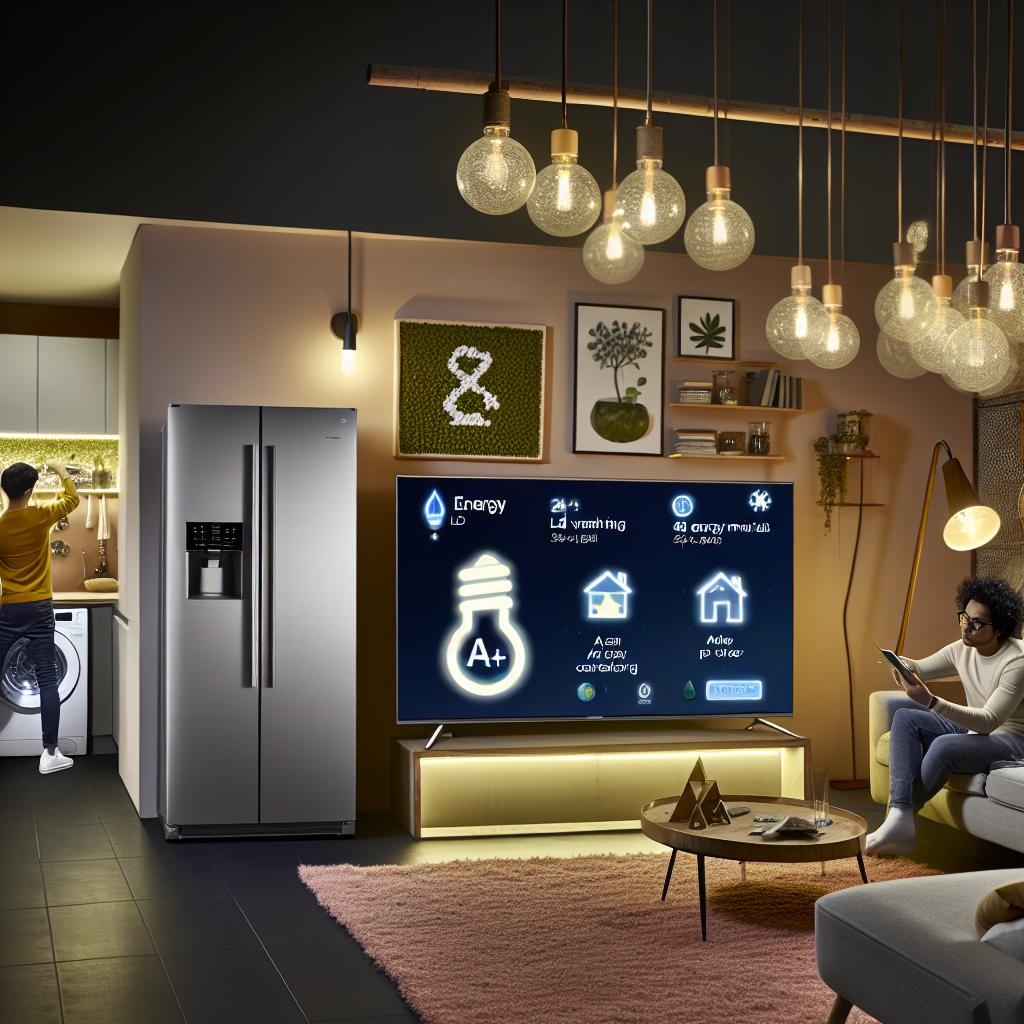Install energy-efficient appliances and light bulbs.