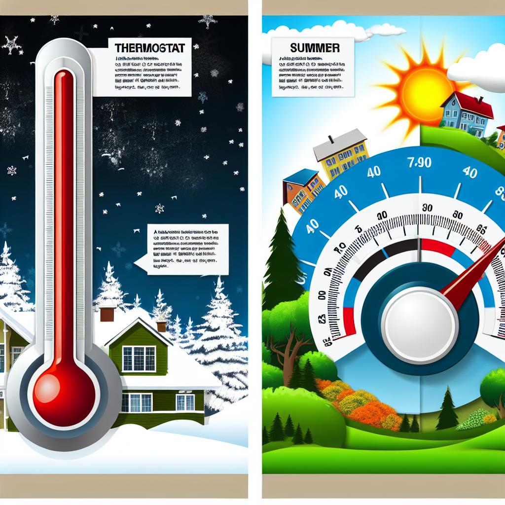 Lower your thermostat in winter and raise it in summer.