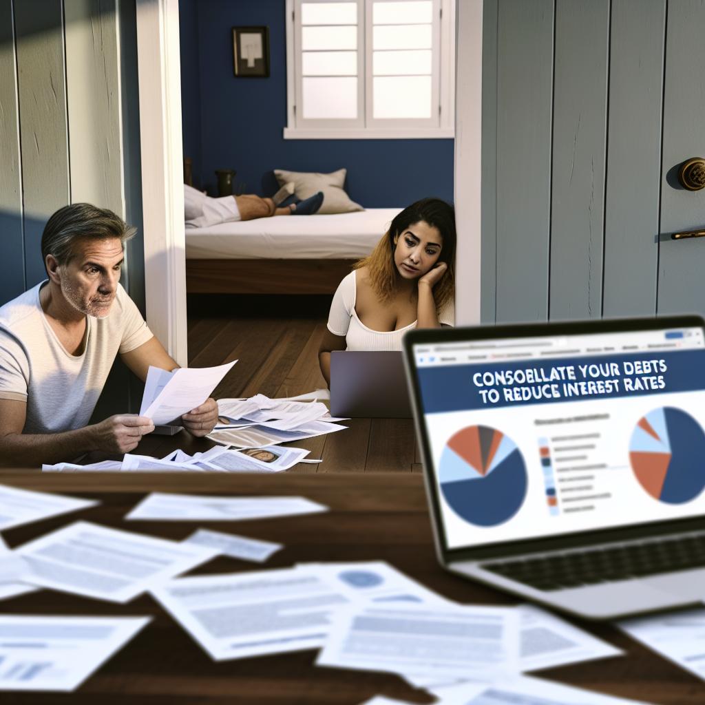 Consolidate your debts to reduce interest rates.