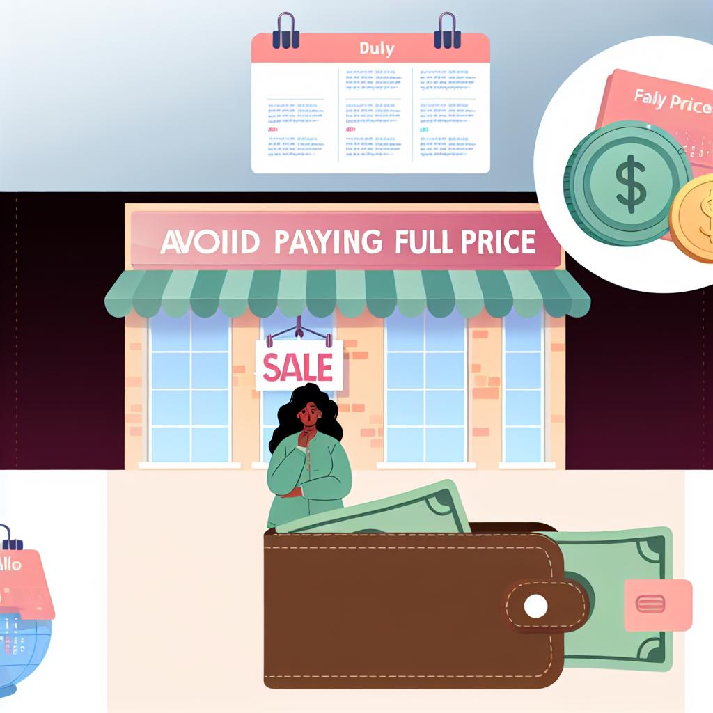 Avoid paying full price by waiting for sales and discounts.