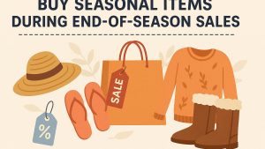 Buy seasonal items during end-of-season sales.