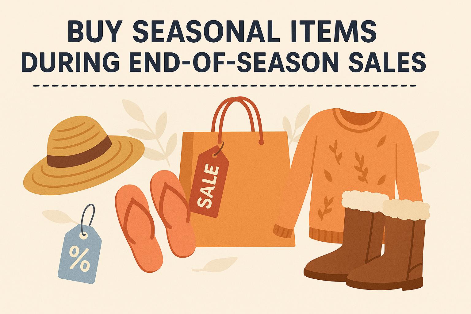 Buy seasonal items during end-of-season sales.