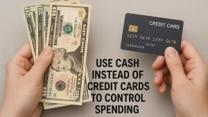 Use cash instead of credit cards to control spending.