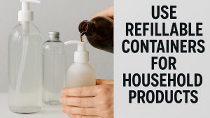 Use refillable containers for household products.