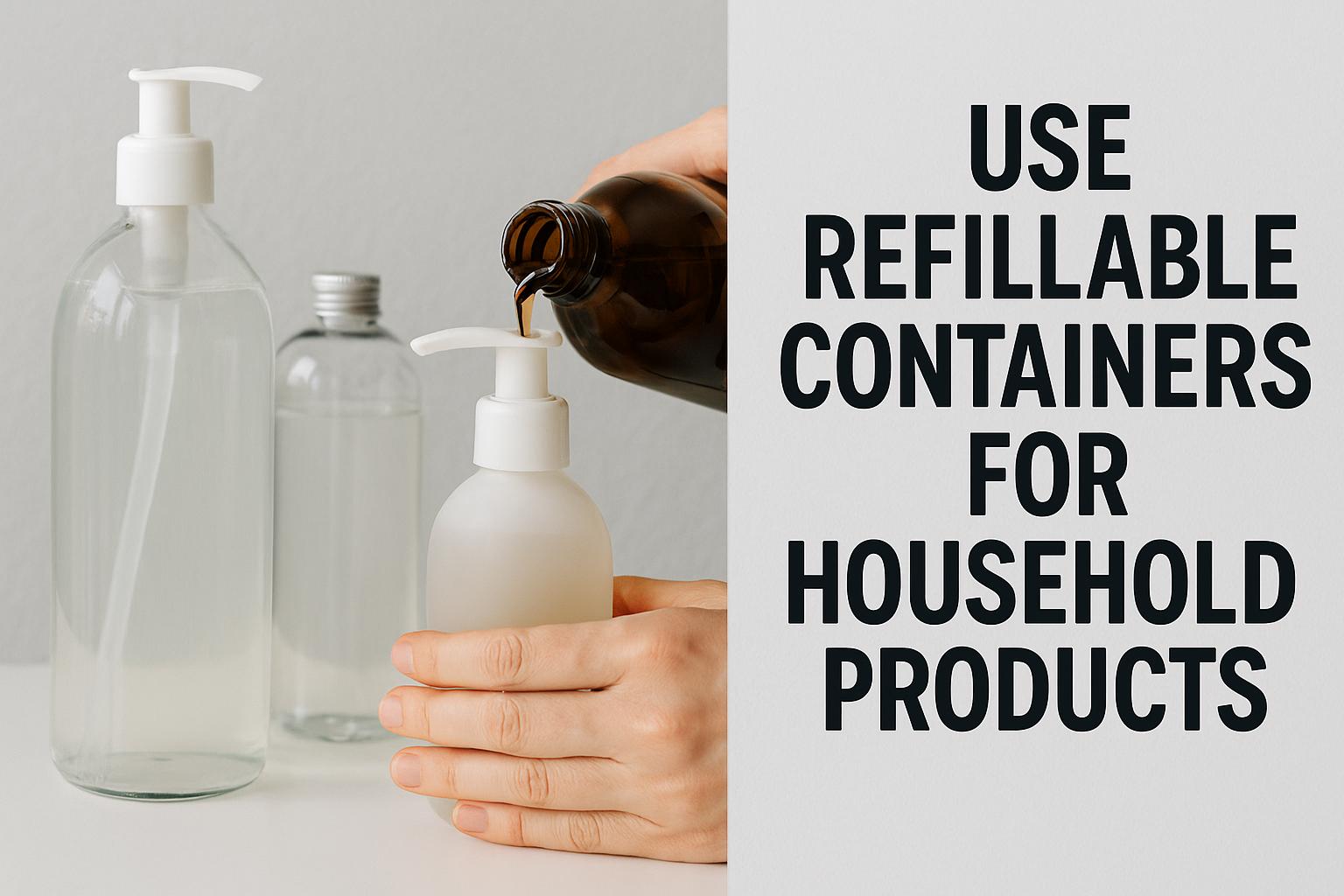 Use refillable containers for household products.