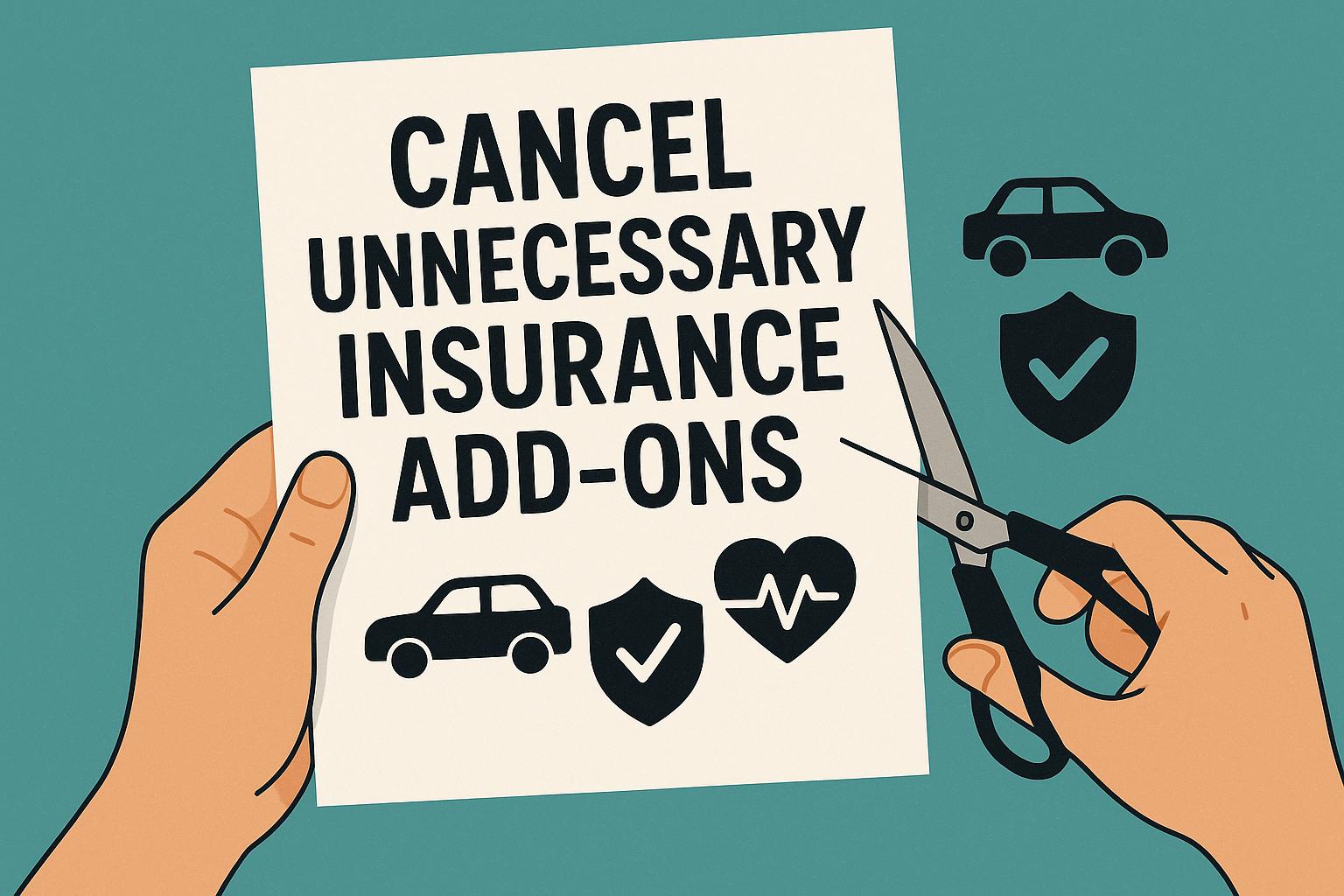 Cancel unnecessary insurance add-ons.