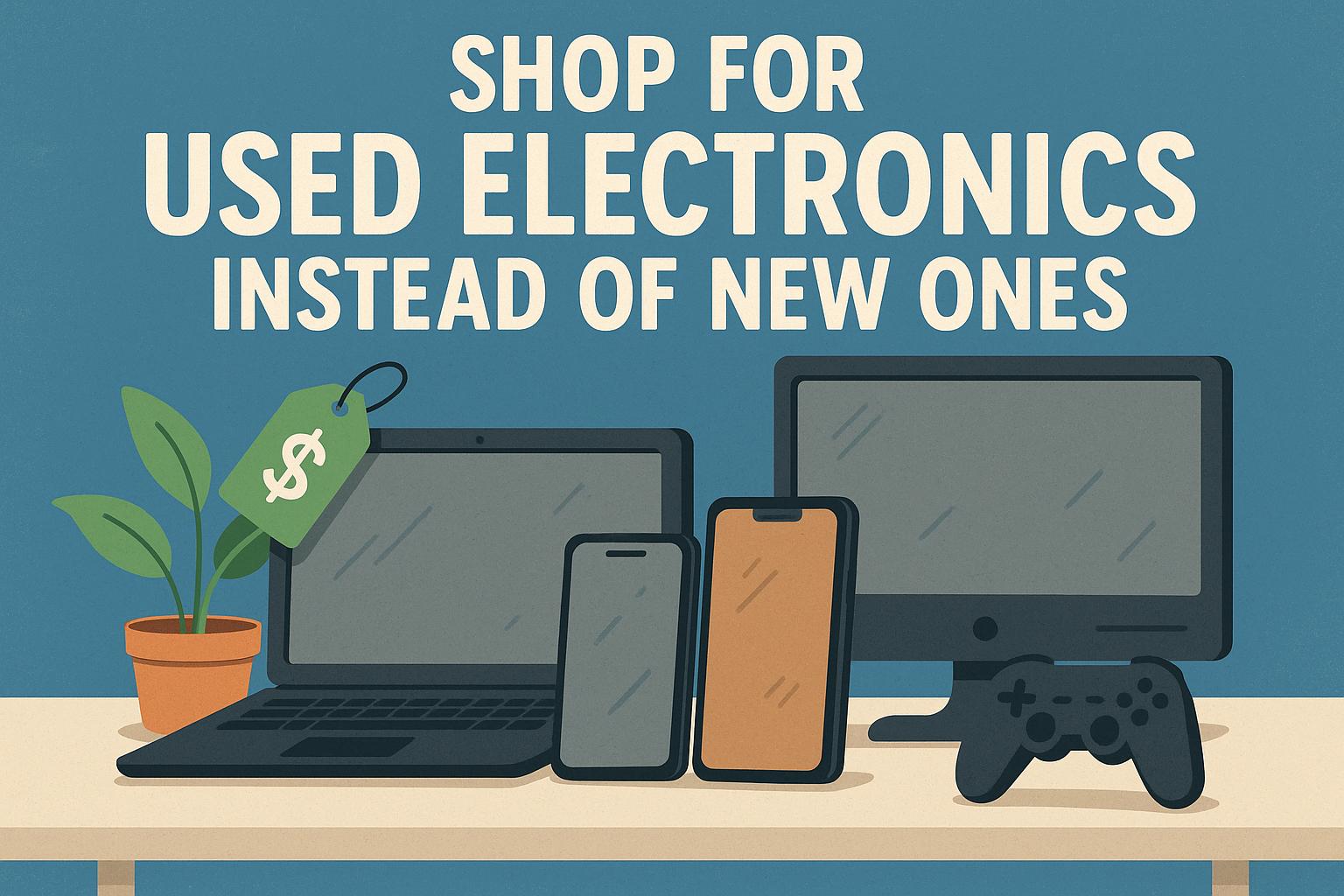 Shop for used electronics instead of new ones.