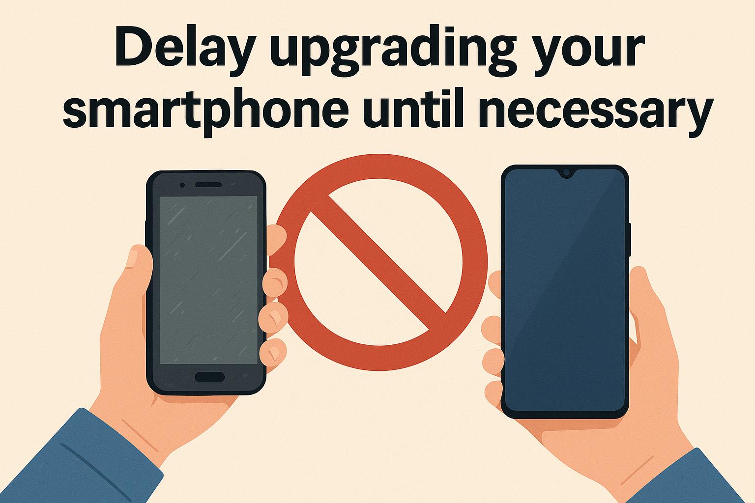 Delay upgrading your smartphone until necessary.