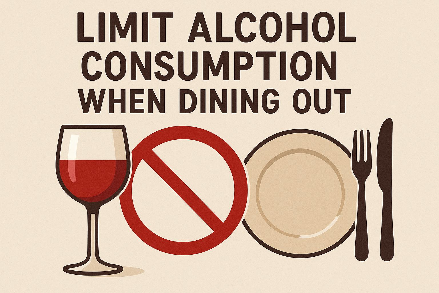 Limit alcohol consumption when dining out.