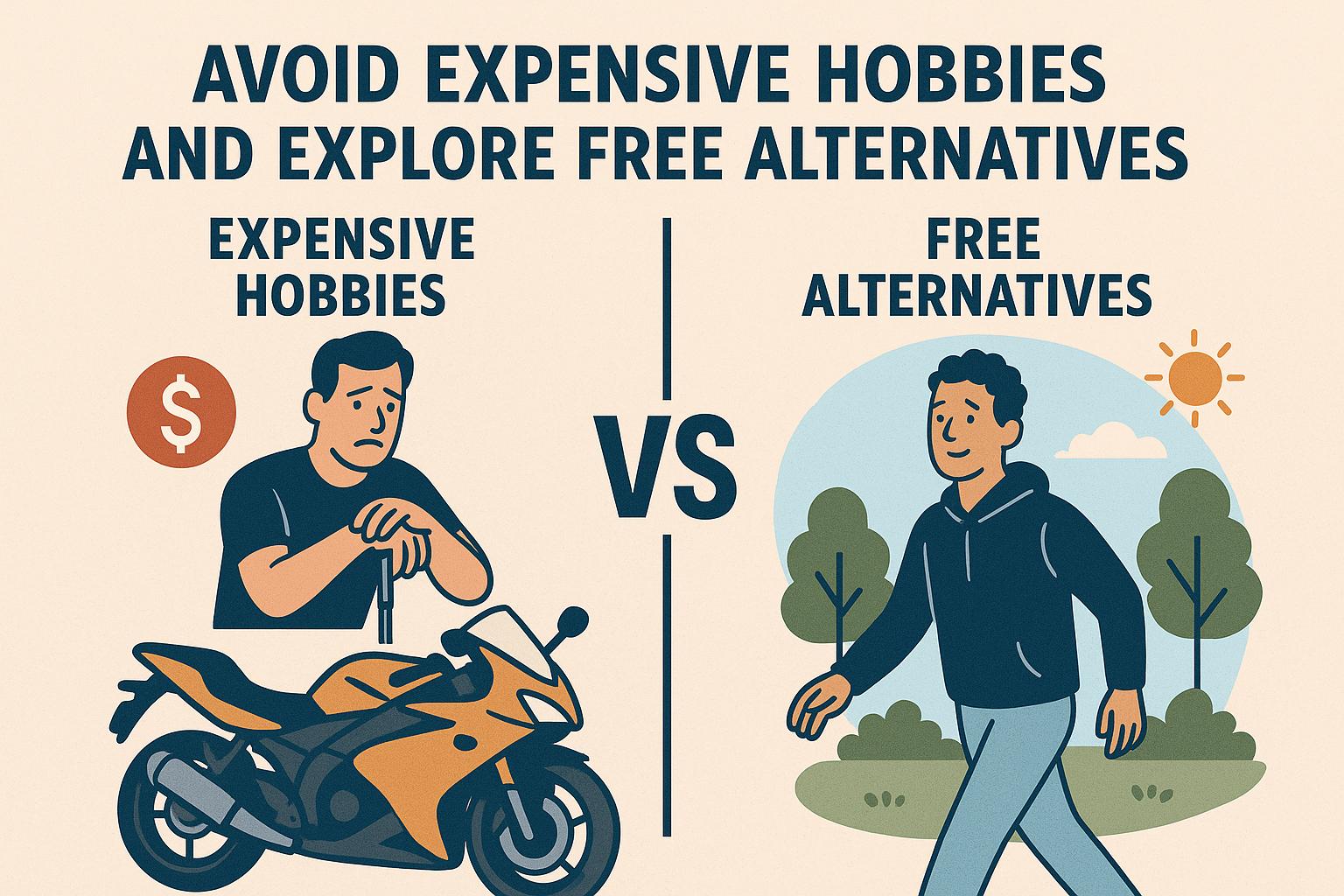 Avoid expensive hobbies and explore free alternatives.