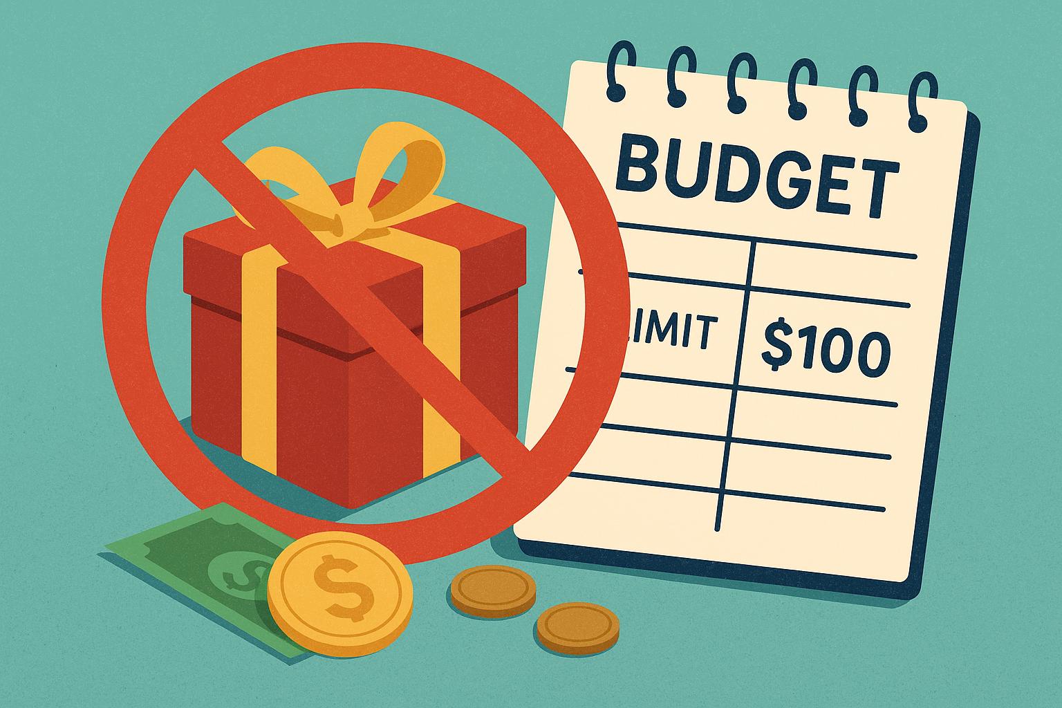 Limit gift-giving expenses by setting a budget.