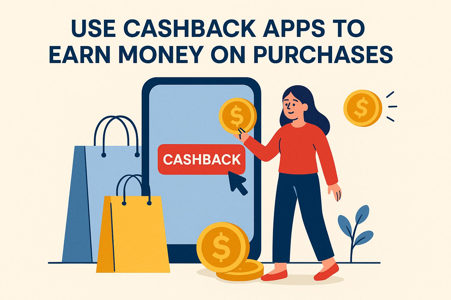Use cashback apps to earn money on purchases.