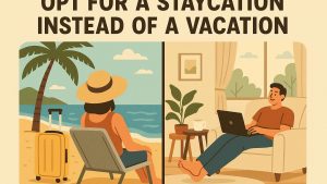 Opt for a staycation instead of a vacation.