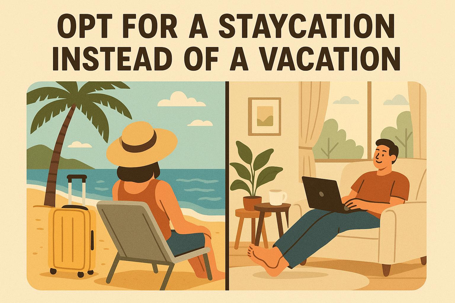 Opt for a staycation instead of a vacation.