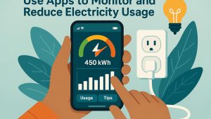 Use apps to monitor and reduce electricity usage.