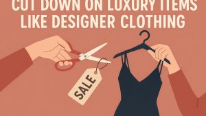 Cut down on luxury items like designer clothing.