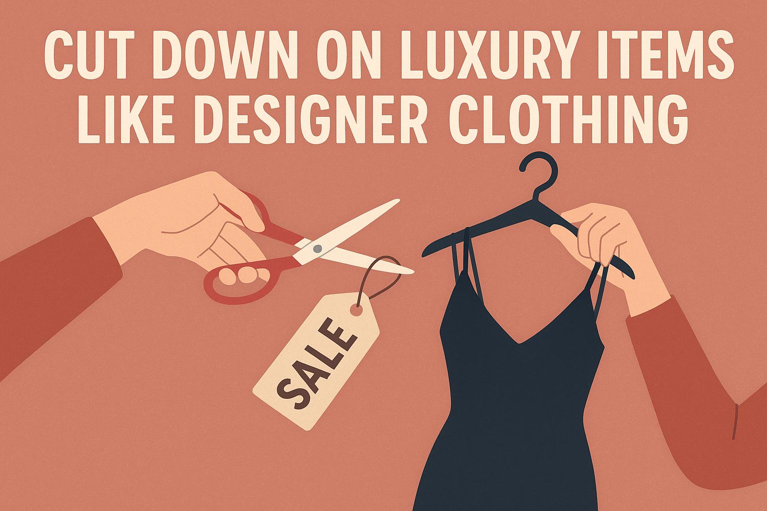 Cut down on luxury items like designer clothing.