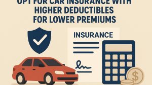 Opt for car insurance with higher deductibles for lower premiums.