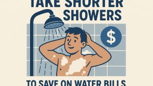 Take shorter showers to save on water bills.