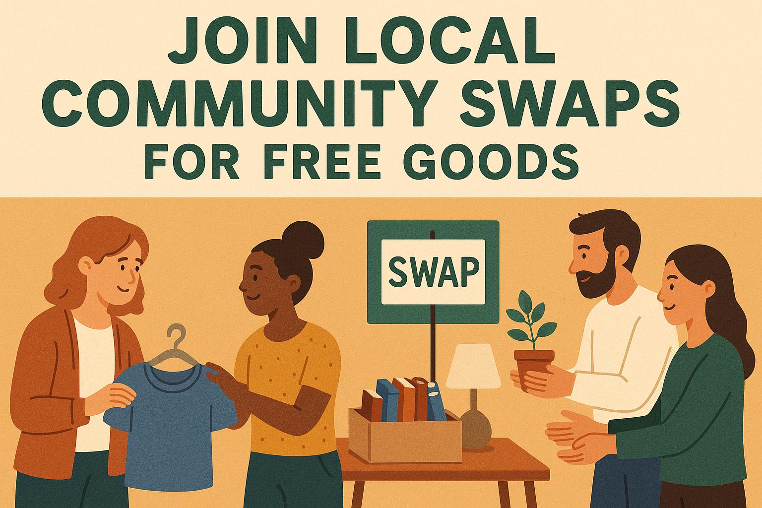 Join local community swaps for free goods.
