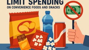 Limit spending on convenience foods and snacks.