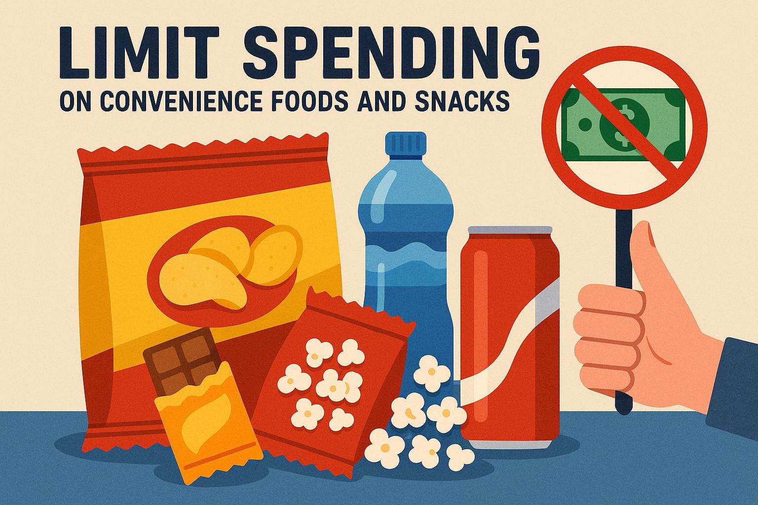 Limit spending on convenience foods and snacks.