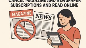 Cancel magazine and newspaper subscriptions and read online.