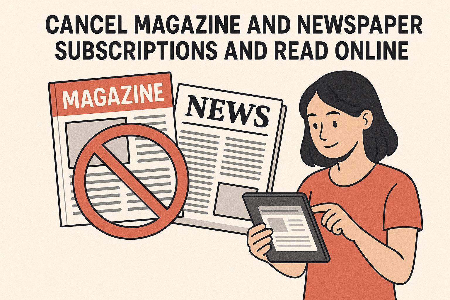 Cancel magazine and newspaper subscriptions and read online.